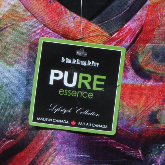 Pure Essence Women's Black Multicolor Long Sleeve Blouse Size Small NWT - Picture 5 of 6